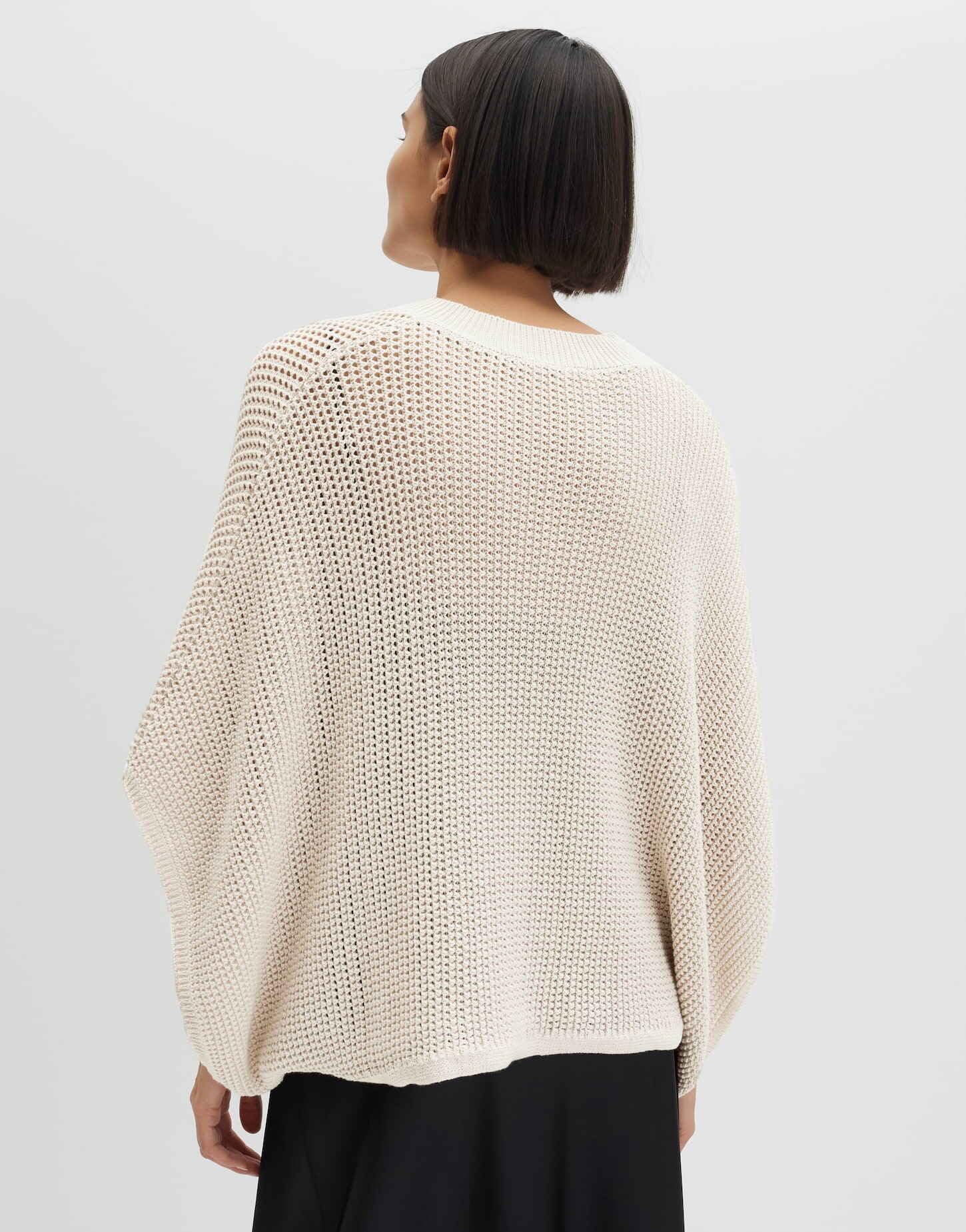 someday Damen Poncho/Cape | Strick Poncho aus BCI Cotton Mix