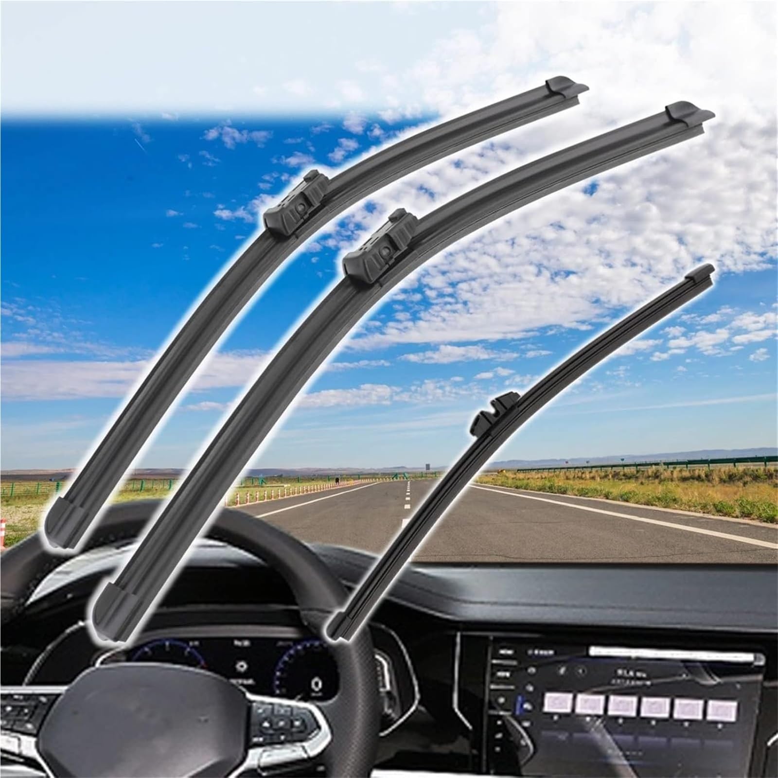 Escobillas limpiaparabrisas Delanteras Escobilla limpiaparabrisas Escobilla limpiaparabrisas Delanteras y traseras para Ford Ecosport MK2 II Parabrisas