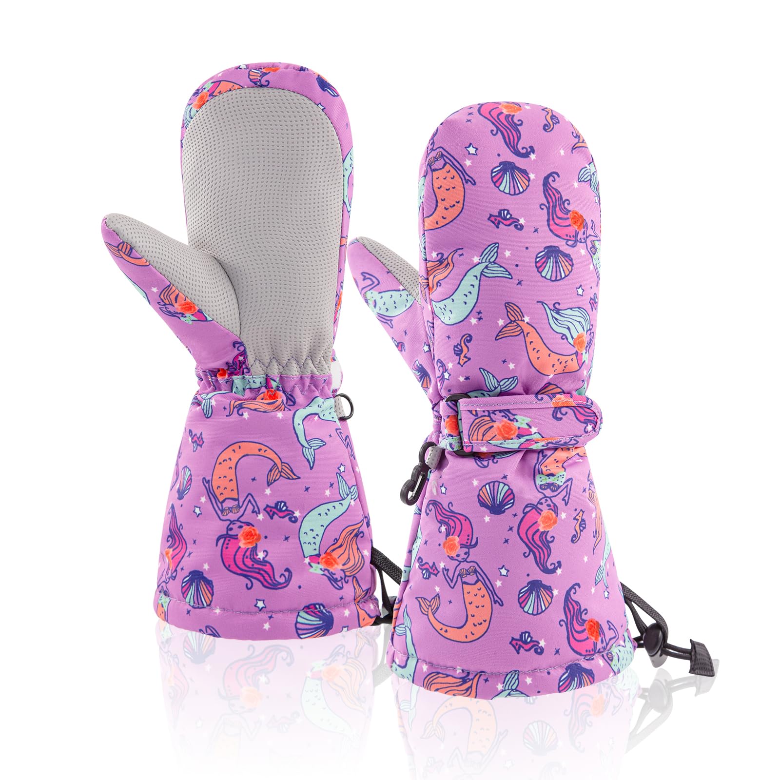 BAVST Winter Kids Waterproof Gloves for Boys Girls Snow Ski Toddler Baby Mittens Outdoor for Infant Teens 1-5T