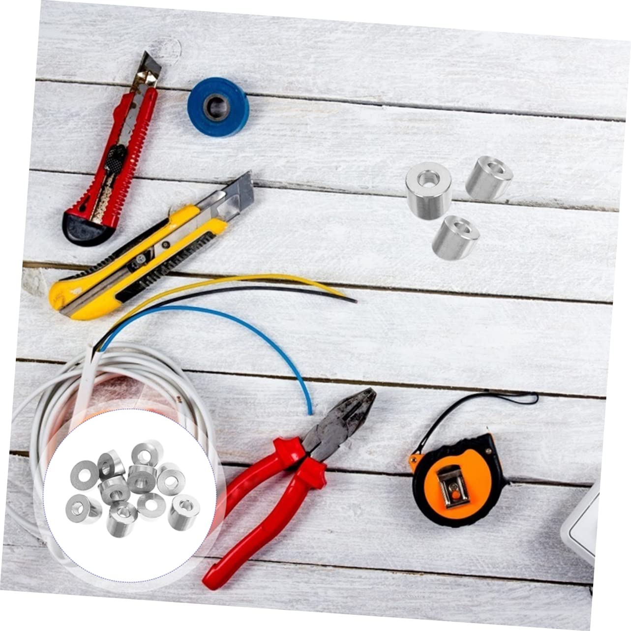 LIFKOME 10Pcs Stainless Steel Curved Washers for Cable Railing Hardware Angle Design for Deck Cable Railing Projects Compatible with Various Terminal