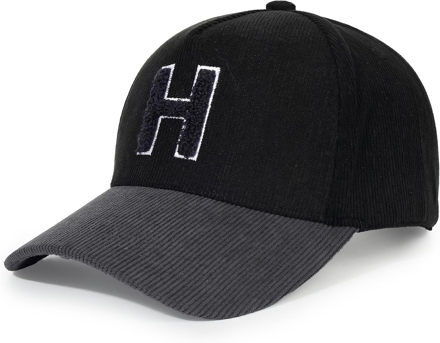 HH HOFNEN Baseball Cap Structured Corduroy Trucker Cap Vintage Adjustable Color Block Outdoor Hat for Men and Women