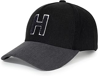 HH HOFNEN Baseball Cap Structured Corduroy Trucker Cap Vintage Adjustable Color Block Outdoor Hat