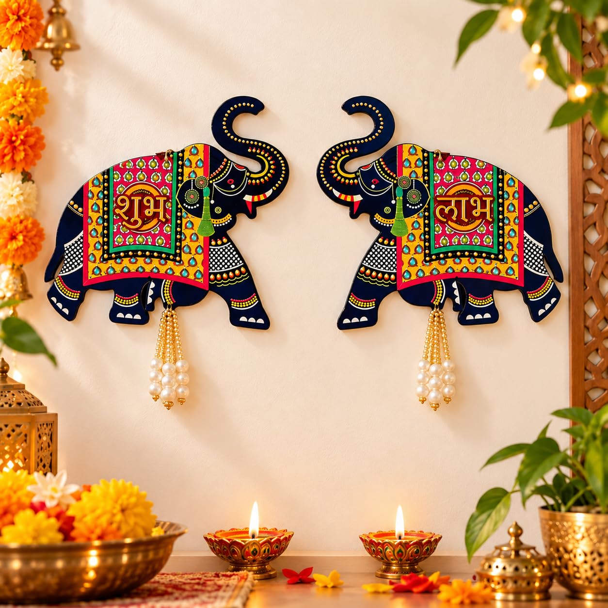 Diwali Ganesh Wall Hanging - Traditional Home Decor -9