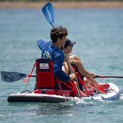 Vista 41 de ISLE Paquete de tabla de kayak y remo 2 en 1 – Tabla de remo de pie y kayak, incluye asiento, remo, bomba, bolsa, 11.6 x 35.5 x 6 pulgadas - máx.