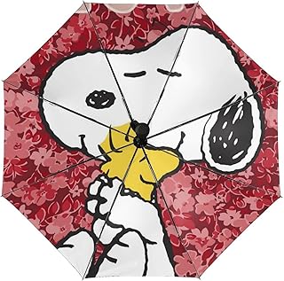 傘 折りたたみ傘 スヌーピー 日傘 雨傘 折り畳み傘 ワンタッチ傘 自動傘 8本骨 おしゃれ 軽量 遮熱 UVカット 耐風性 自動開閉 収納ポーチ付き 大きい 頑丈 日焼け止め 晴雨兼用 メンズ レディース