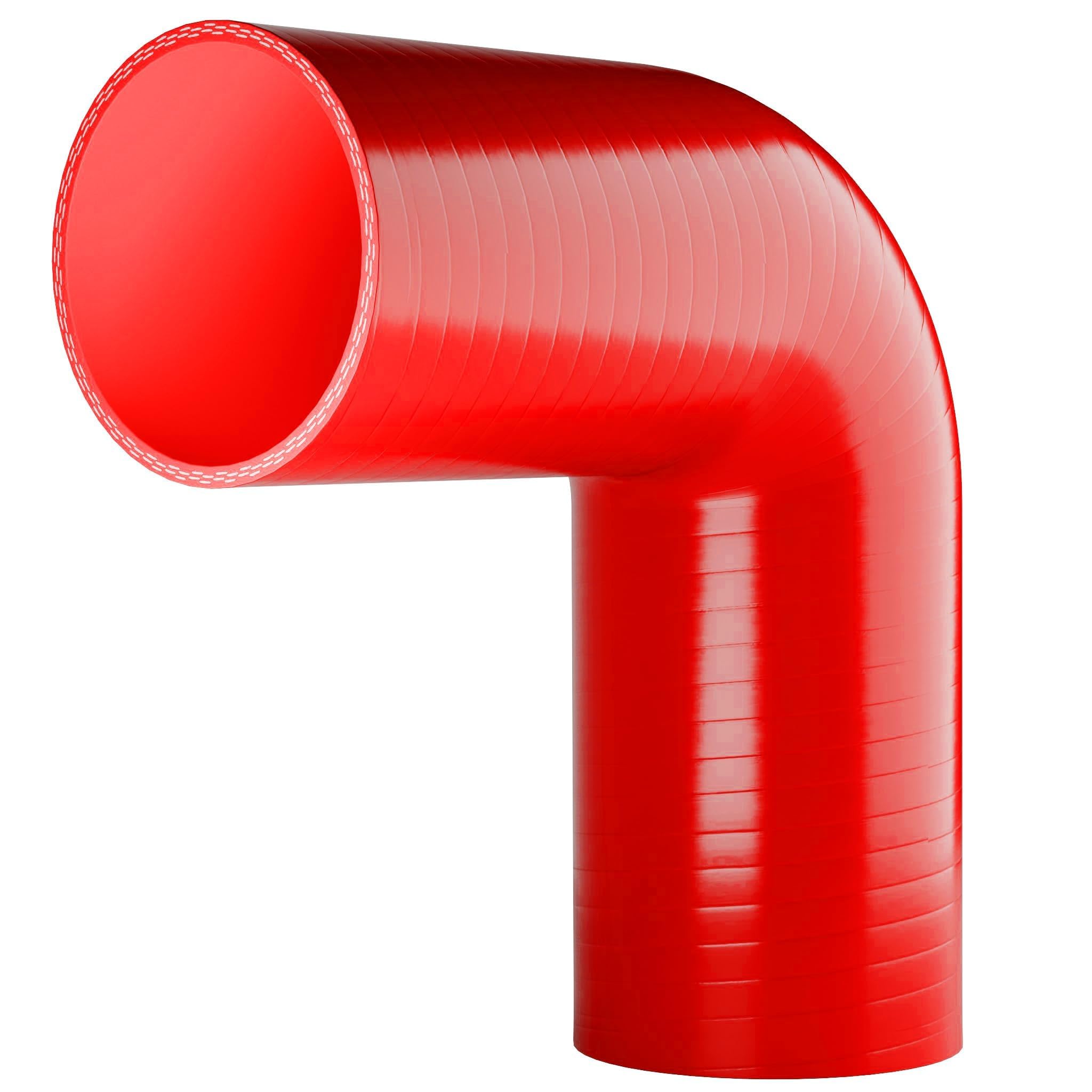 90 degree Silicone Turbo and Coolant Reinforced Hose Elbow ID: 70mm - Blue - 5