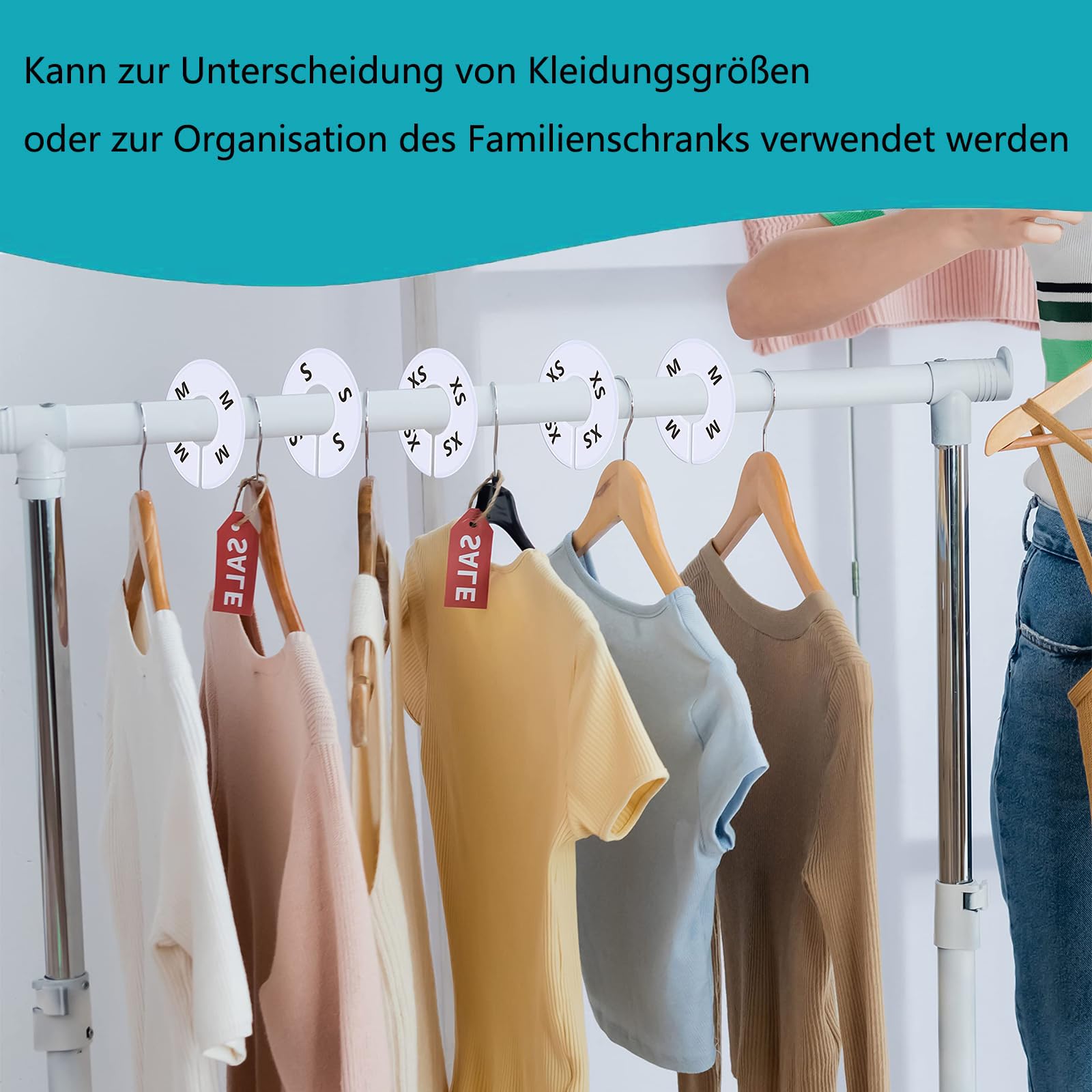 24 Séparateurs De Taille Vêtements Blancs - Diviseurs Ronde Penderie Pour Organisation Garde-Robe Maison Et Magasin