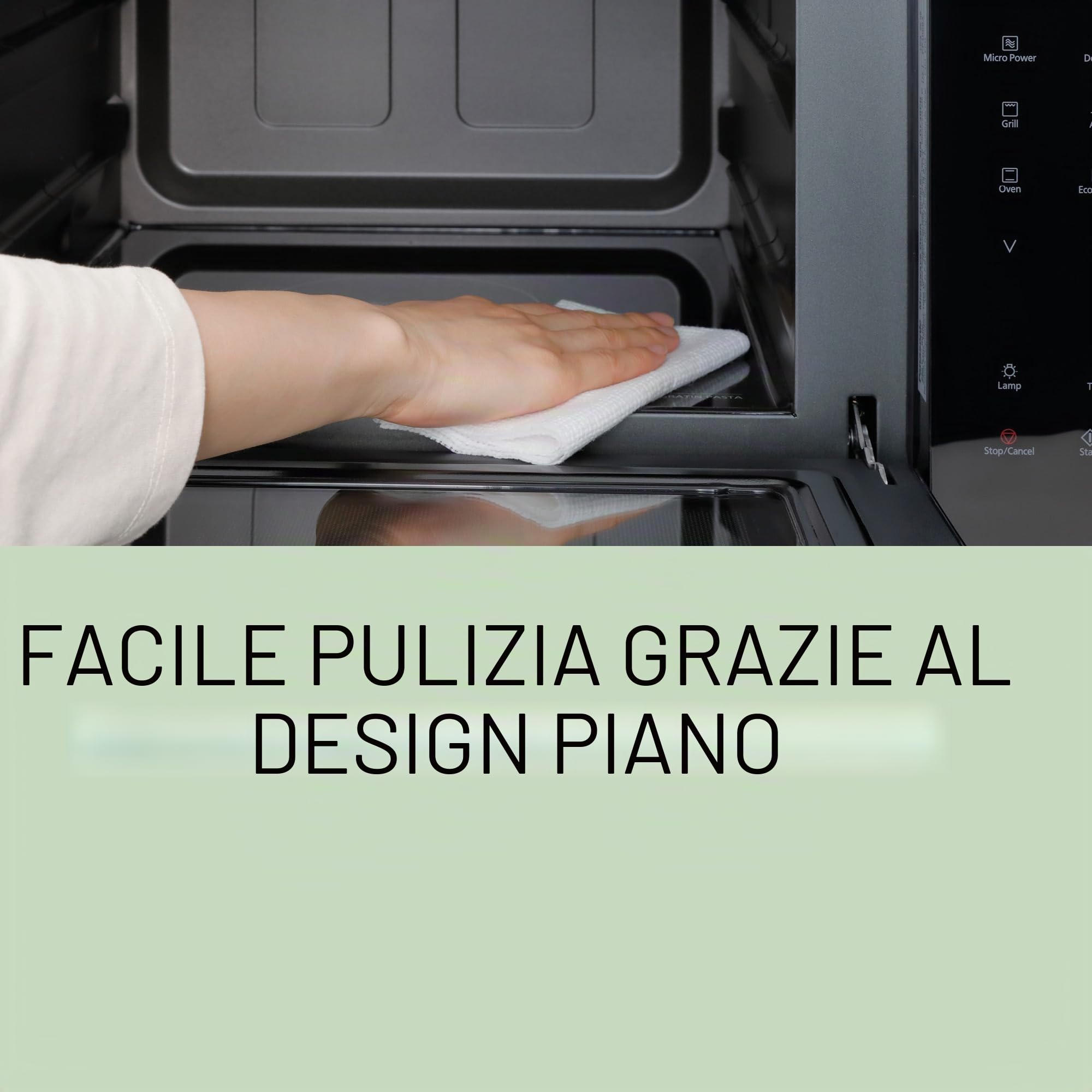 Panasonic NN-DF38PBEPG Forno Combinato Microonde e Grill, 1000W, 23L, Tecnologia Inverter, Modalità Eco Combi, 16 Programmi Automatici e Scongelamento, Vassoio Smaltato, Griglia Metallica, Nero