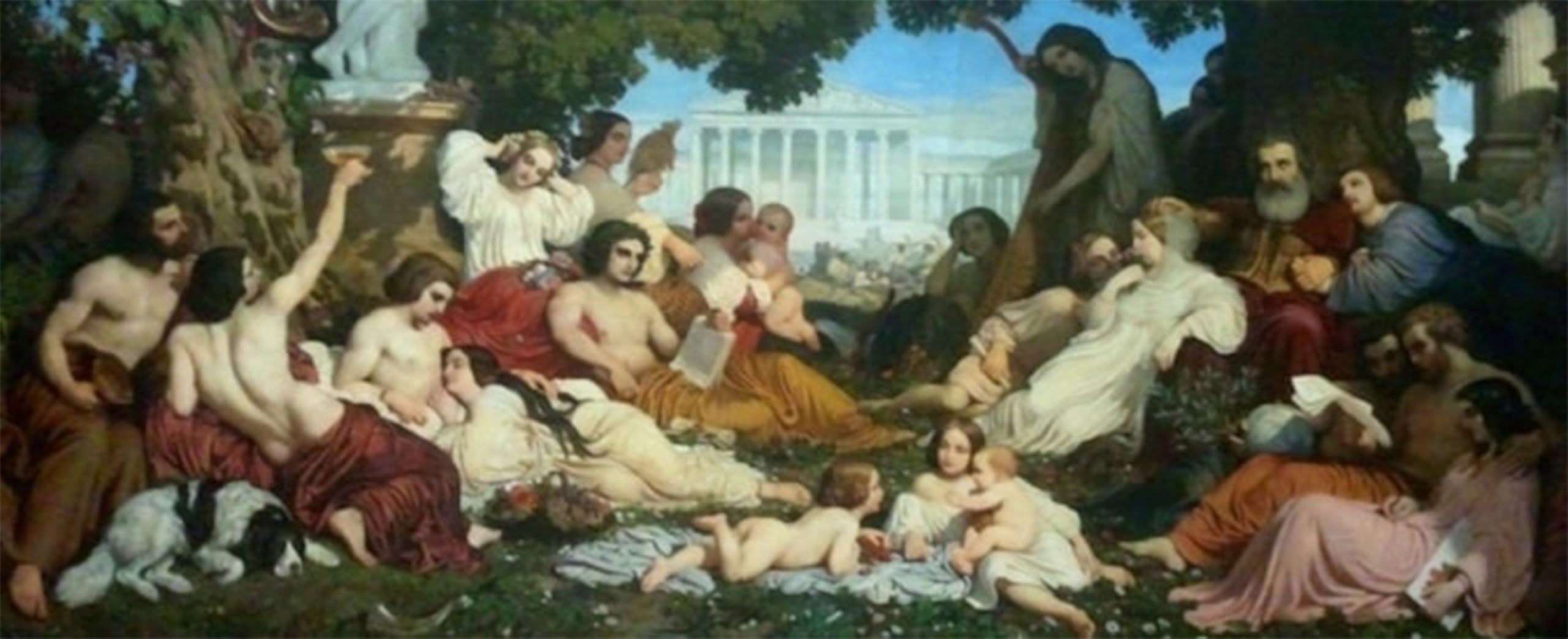El sueño de la felicidad de Louis Papety en lienzo SERENDIPITP: inspira arte en tu dormitorio 5