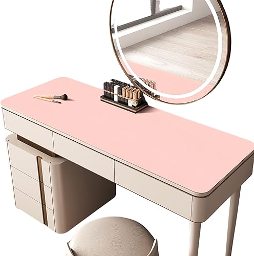 Foxtell Alfombrilla de maquillaje de 35.4 x 15.7 pulgadas para tocador, protector superior de tocador, tapete de tocador impermeable a prueba de
