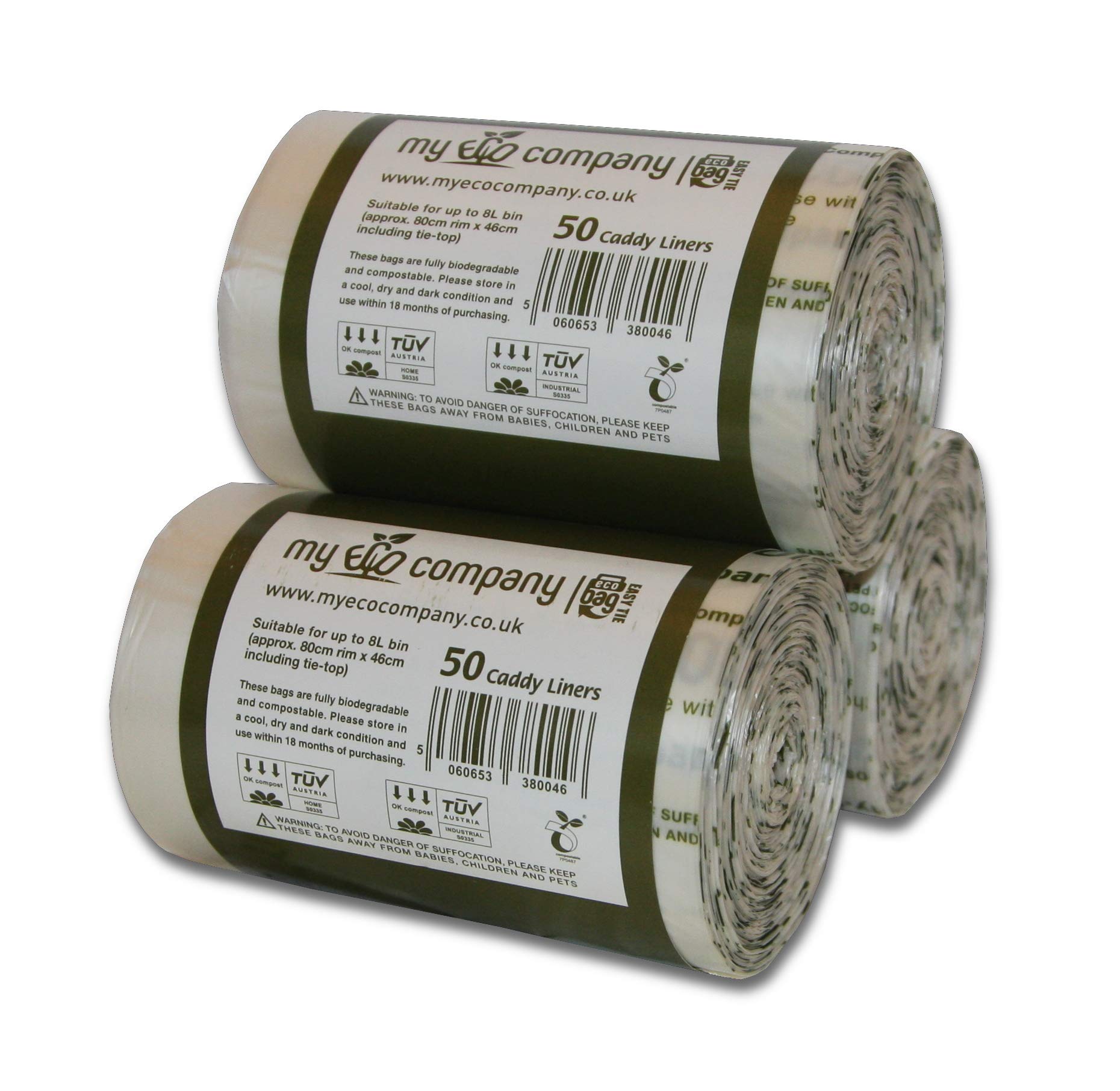 The Caddy Company 7 Litre Tie Handle Compostable Kitchen Caddy Liners - View #7