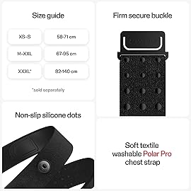 Polar H10 Heart Rate Monitor Chest Strap - ANT + Bluetooth, Waterproof HR Sensor for Men and Women, Red, M-XXL