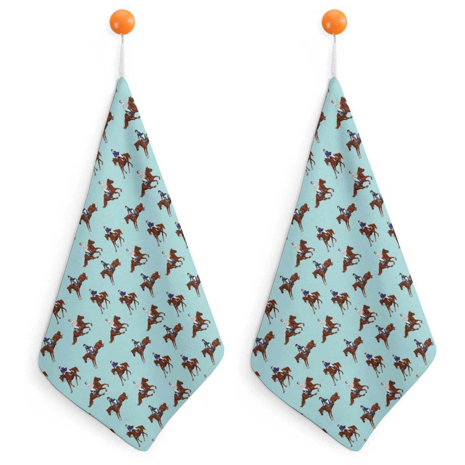 CGSBNGHA Horse Racing Hand Towel Hanging Face Towels Cleaning Cloths Handkerchief for Bathroom Kitchen