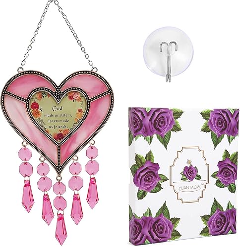 Corazones Suncatchers, Faith Hope Love, hermosos regalos para amigos, familia, vecinos, compañeros de trabajo, Acción de Gracias, Navidad, Día de la