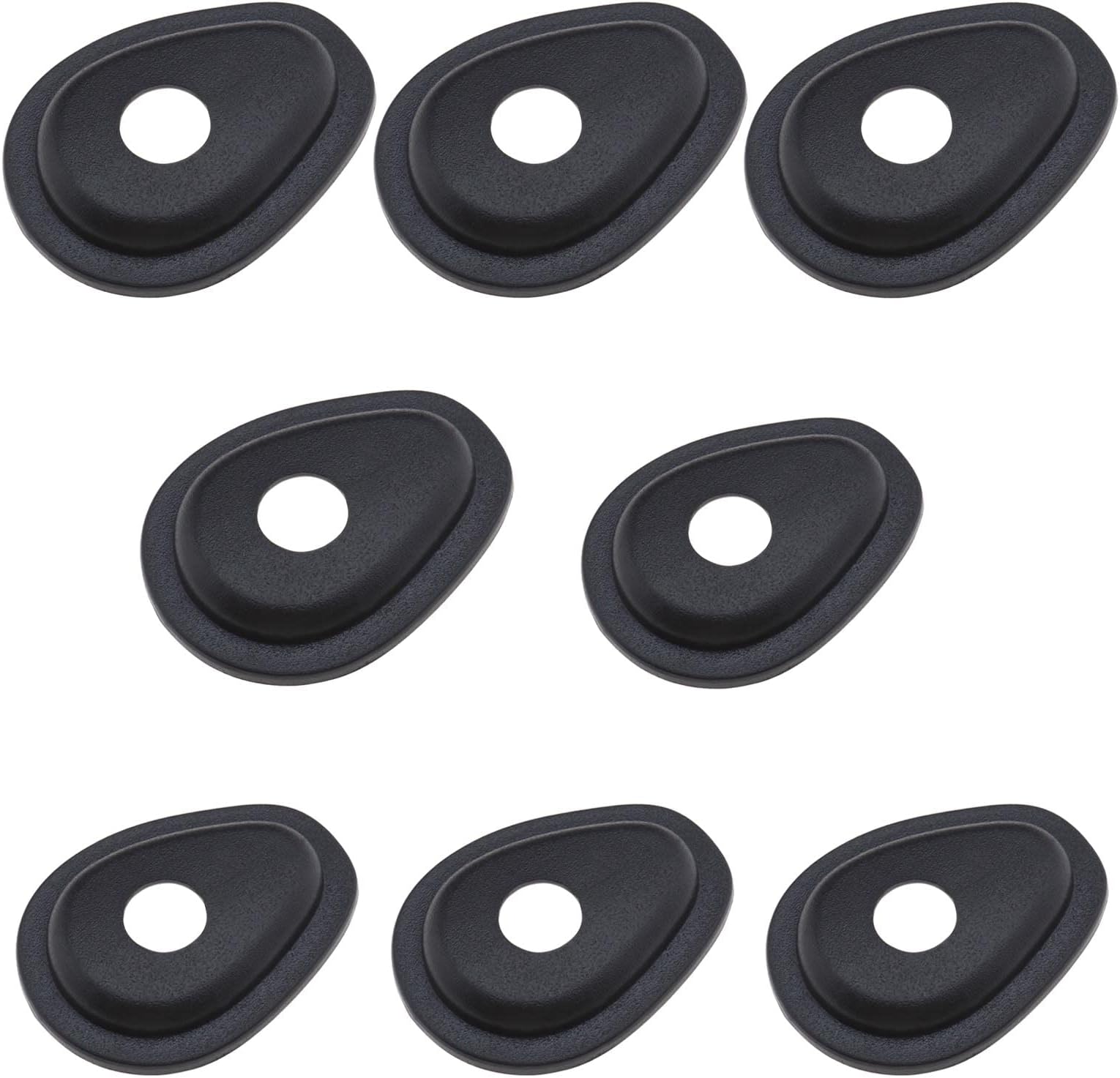 2 Set Motorcycle Indicator Adaptor Plates Compatible with Yamaha MT07 MT09 Indicator Plates Front Rear Turn Signal Lights Indicator Adapter Plate Plastic in Black