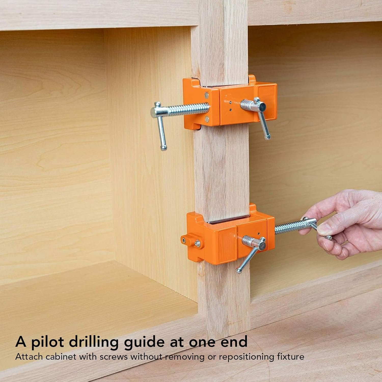 2Pcs Cabinet Clamp, Aluminum Cabinet Clamp, Woodworking alloy Woodworking Face Frame Clip Claw 440lbs Load Limited