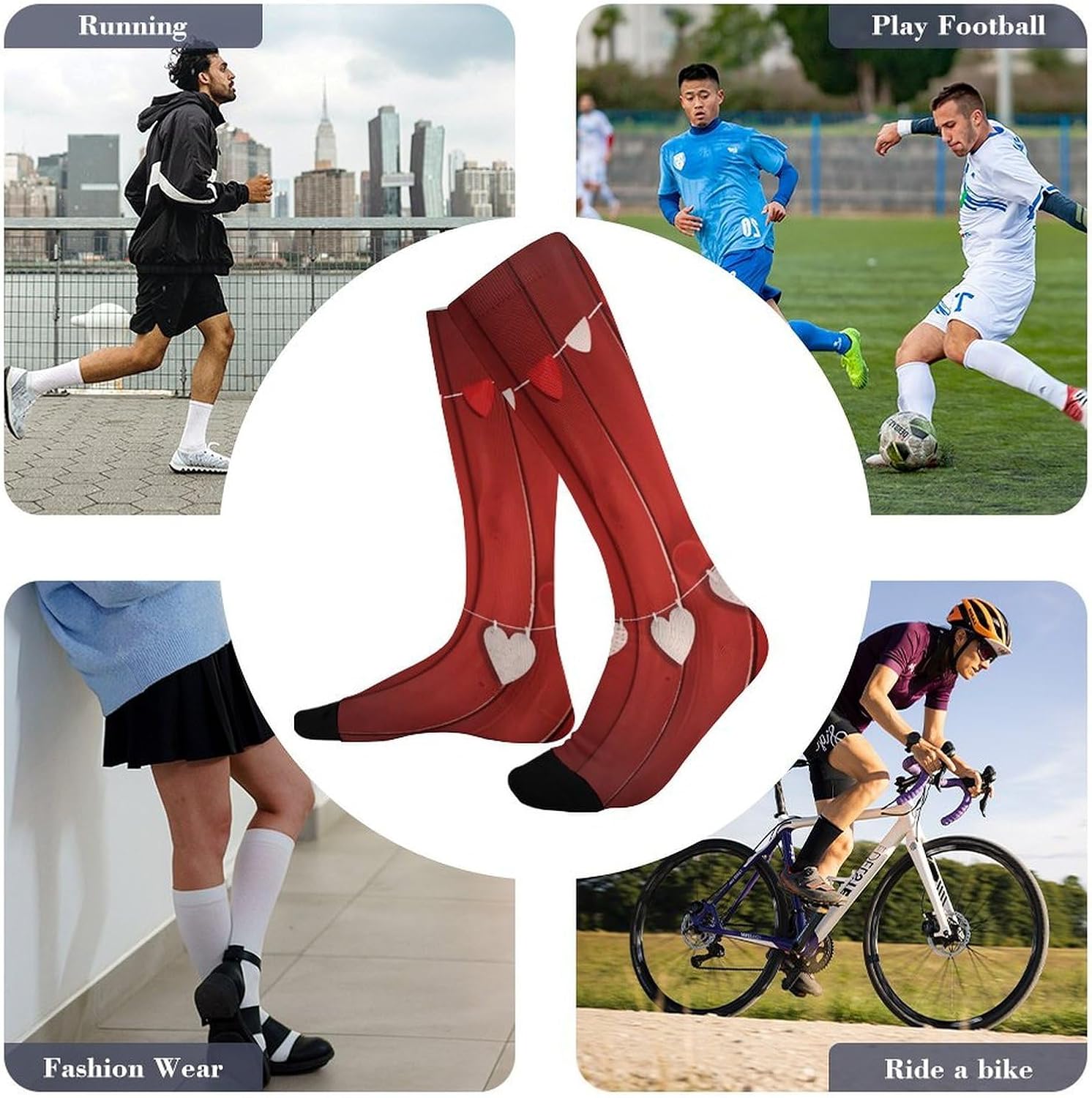 Valentine's Day Greetings Socks Soccer Sock Hockey Sock Basketball Socks Baseball,Softball,Volleyball,Lacrosse,Soccer for Men, Women,Team Sports It's The Best Gift for Her