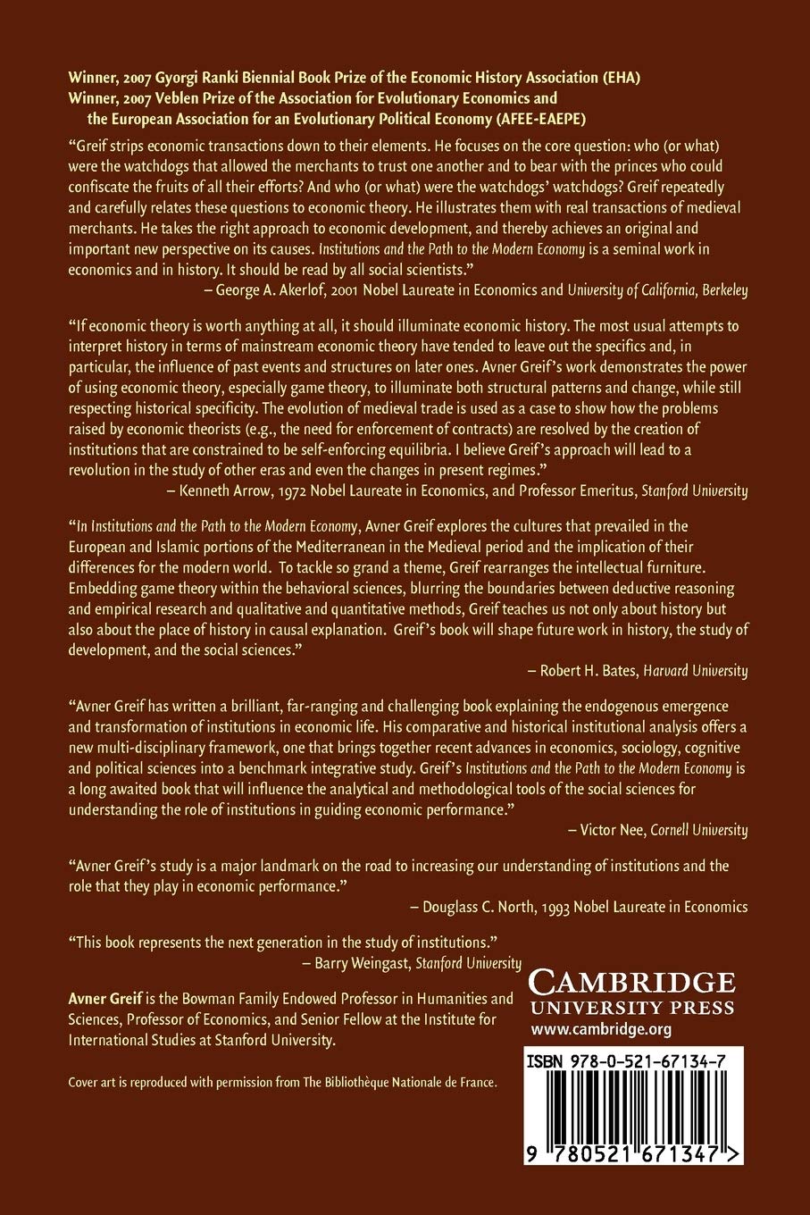 Institutions and the Path to the Modern Economy: Lessons from Medieval Trade