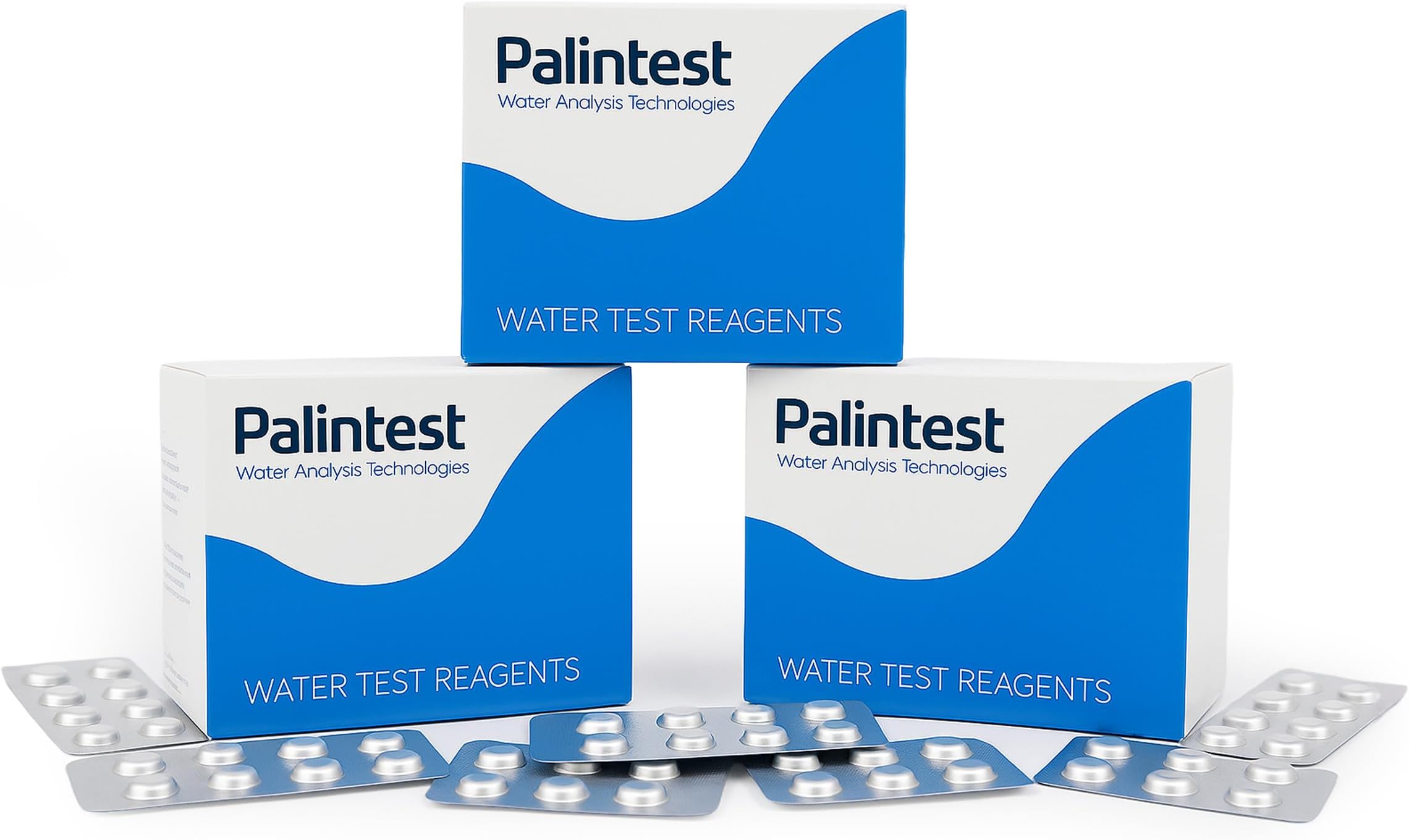 Palintest Photometer Water Test Reagents for Pools, Hot Tubs & Aquariums - DPD No1, DPD No3 & Phenol Red Tablets | 3 x 250 Packs | pH, Free & Total Chlorine Water Quality Testing | For Photometer Use