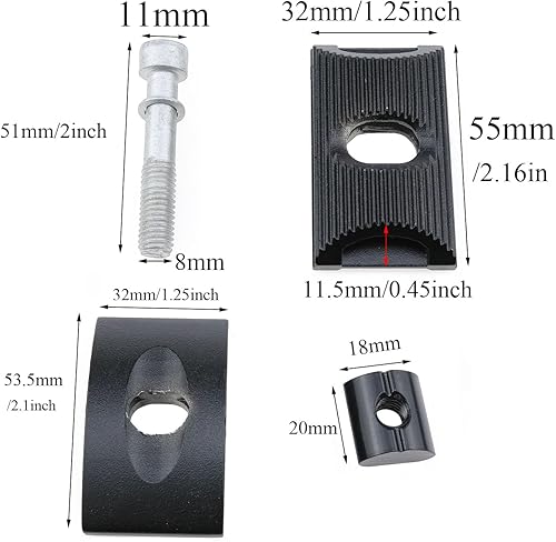 Miniatura 4 de -Cabeza de varilla de asiento de bicicleta Cabeza de abrazadera de tija de sillín de bicicleta de aleación de aluminio -