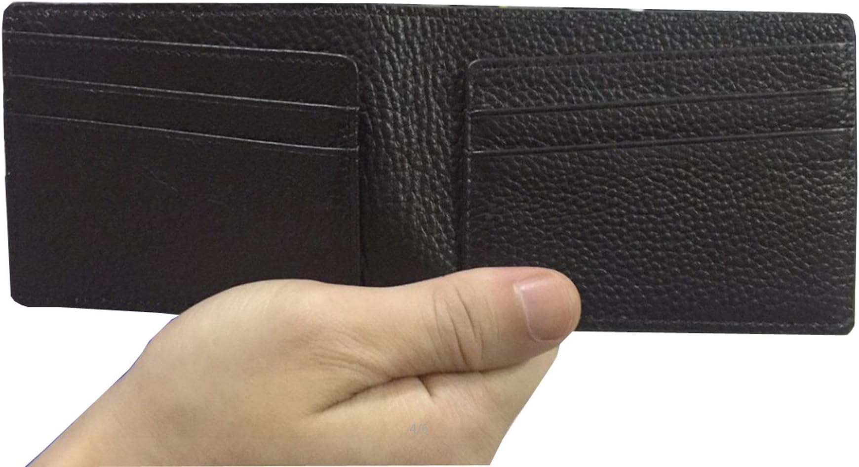 Wengerui RFID Blocking Minimalist Genuine Leather Slim Front Pocket Wallet