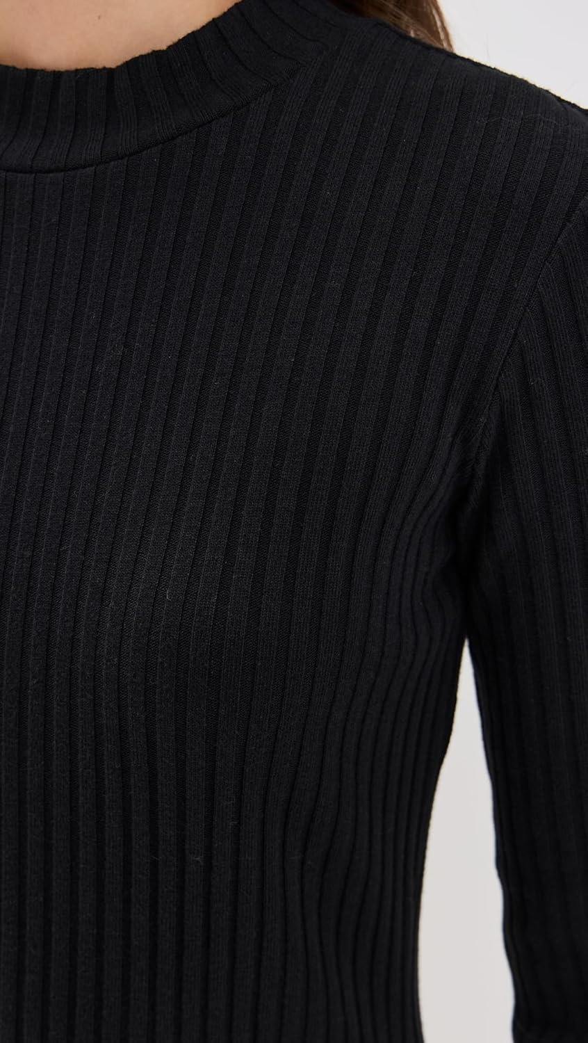 Vince Women's Rib High Crew Neck Dress - Image 6