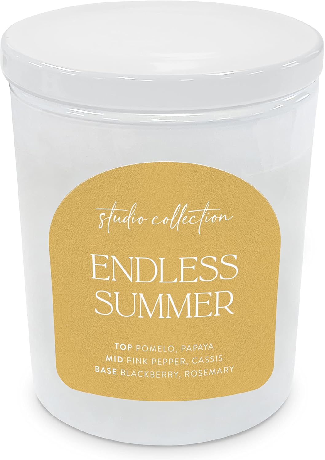 Studio Oh! Scented Candle - Variety of Essential Oils & Fragrance-Infused Coconut-Soy Blend Wax - Burns up to 65 Hours - Comes in a Jar - Non Toxic - Studio Collection - Endless Summer