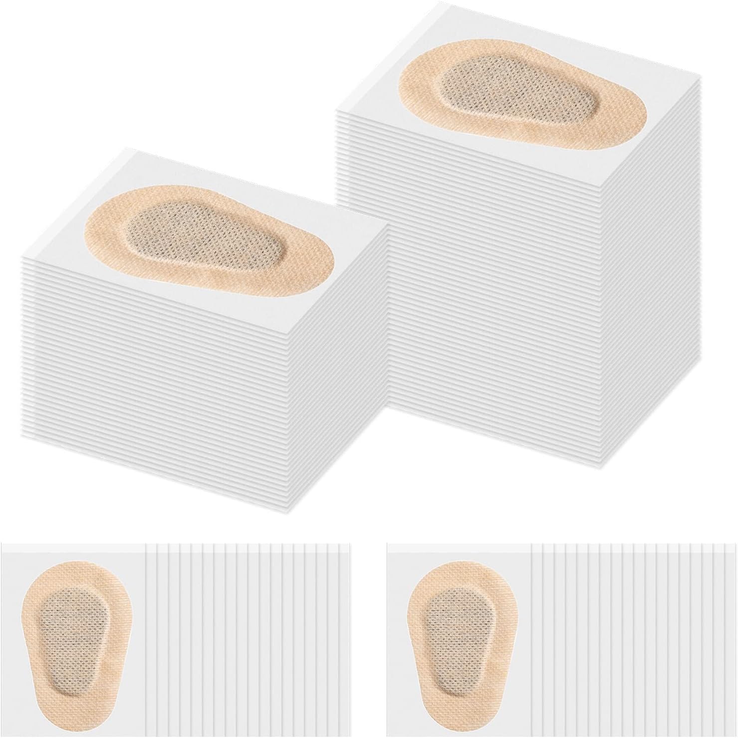 Panitay 120 Pack Latex-Free Adhesive Eye Patches for Adults & Kids - Breathable 3x2 Inch Disposable Eyepatches, Comfortable Nude