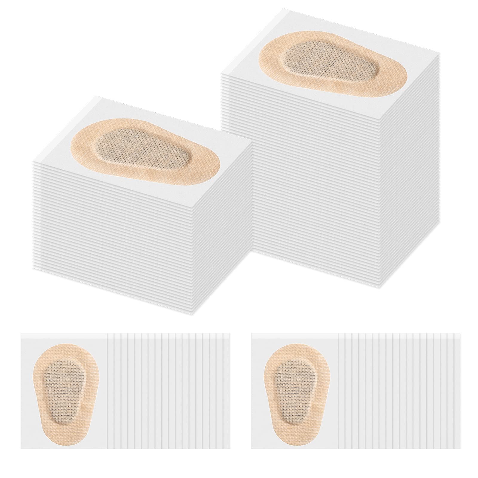 120 Pcs Adhesive Eye Patches, Eye Patches for Adults Pad Disposable Eyepatch Latex Free Adhesive Bandages for Adult(3 x 2 Inch,Nude)