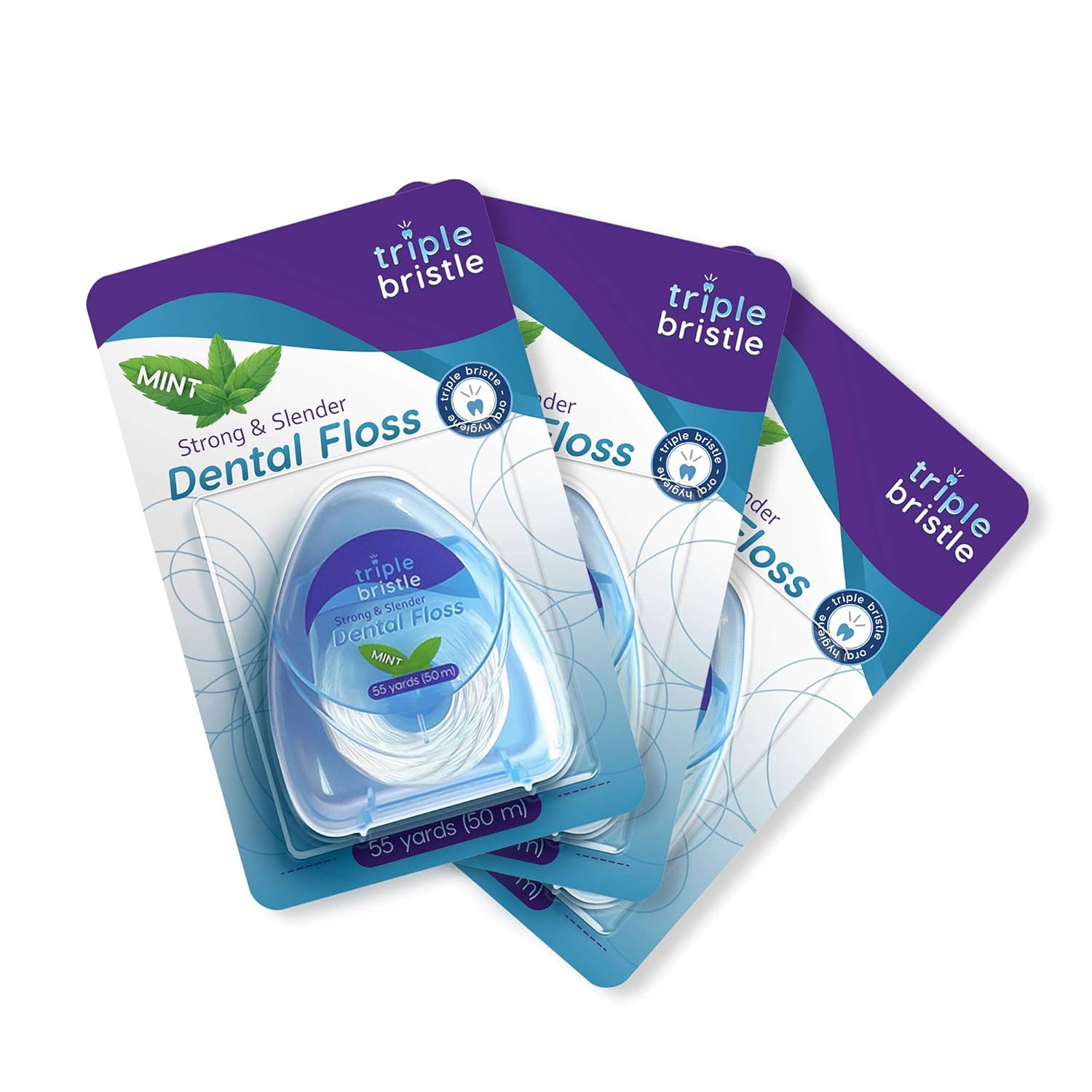 Triple Bristle Dental Floss Anti Plaque