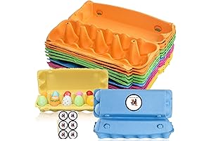 15 Pack Colored Reusable Easter Egg Cartons Storage Trays for Egg DIY