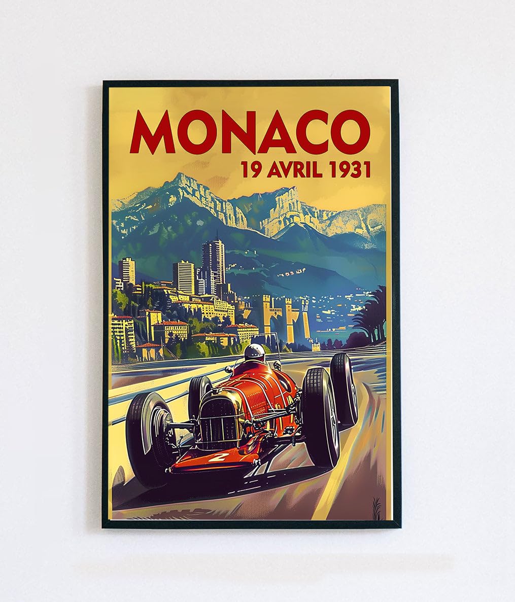 Amazon.com: YoungGift Vintage F1 Racing Monaco 1931 Grand Prix