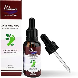 Podocure Anti-fungal Solution | With Undecylenic Acid 25% | 30ml | Finger and Toe Fungus Treatment, Nail and Athlete Repair Solution, Treats Onychomycosis, Treats Fungal Infections | 100% Natural | Podiatric Laboratory in CANADA | (PACK OF 1)