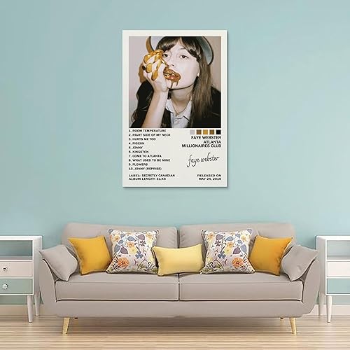 Miniatura 2 de Faye Webster - Póster de Atlanta Millionaires Club - Póster decorativo para dormitorio, 12 x 18 pulgadas