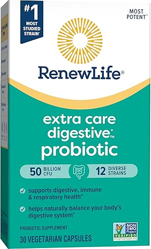 Miniatura 4 de Renew Life Probiótico para adultos suplemento probiótico Ultimate Flora Extra Care - Sin gluten lácteos y soja 50 mil millones de CFU - 30 cápsulas