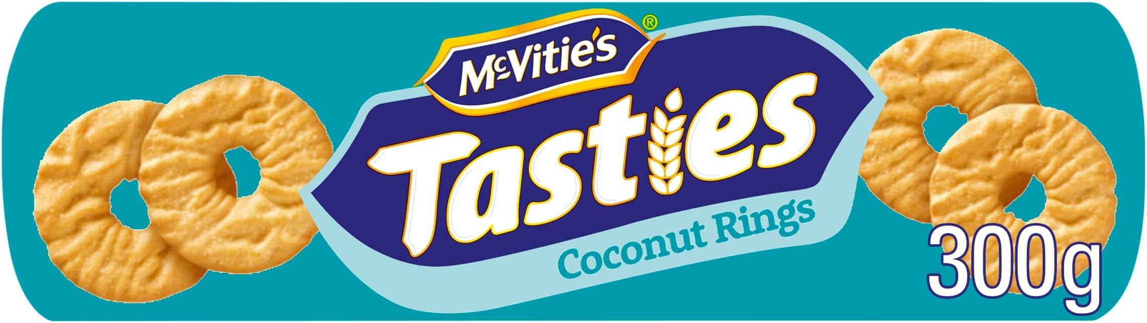 McVitie's Tasties Coconut Rings Biscuits, 300 g (Pack of 1)
