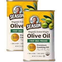 Season Organic Extra Virgin Olive Oil Premium Cooking Oil, 500 mL, 2-Pack | Cold Pressed Moroccan EVOO, Polyphenol Rich, Single Origin, Roasting & Baking