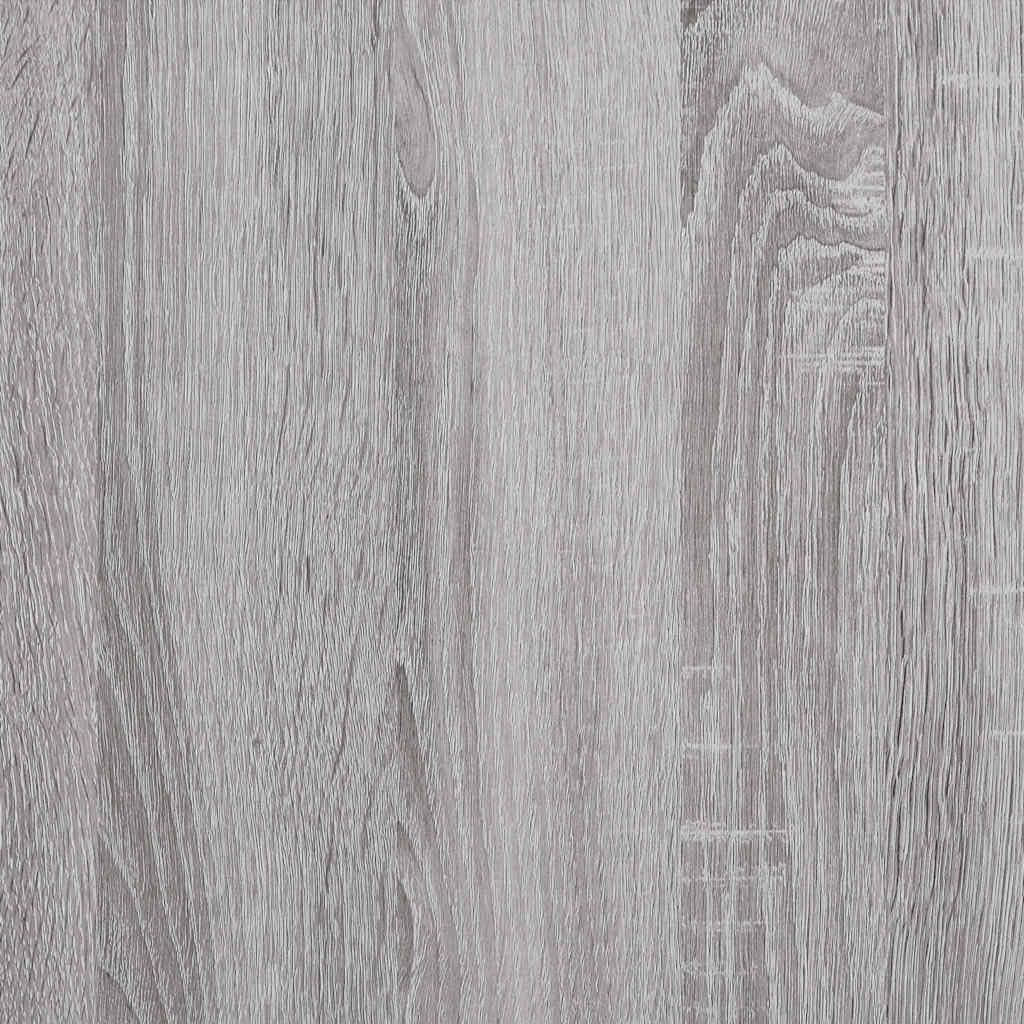 Mesa de oficina de estilo industrial, gris Sonoma, 100 x 50 x 76 cm, mesa de ordenador de madera y hierro, amplia superficie de trabajo para ordenador y utensilios de escritura, soporte de