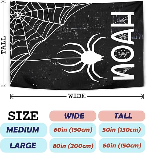 Miniatura 7 de Manta de telaraña personalizada, manta de Halloween, manta de forro polar suave y acogedora con nombre personalizado, manta gótica
