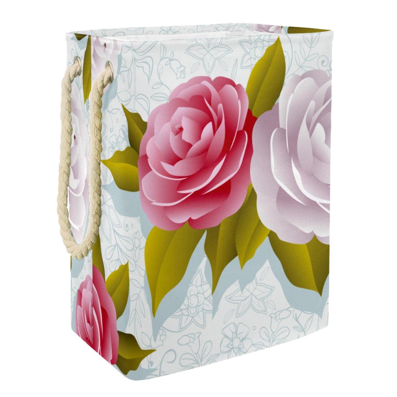 Panier de rangement pour vêtements sales avec poignée durable camélia