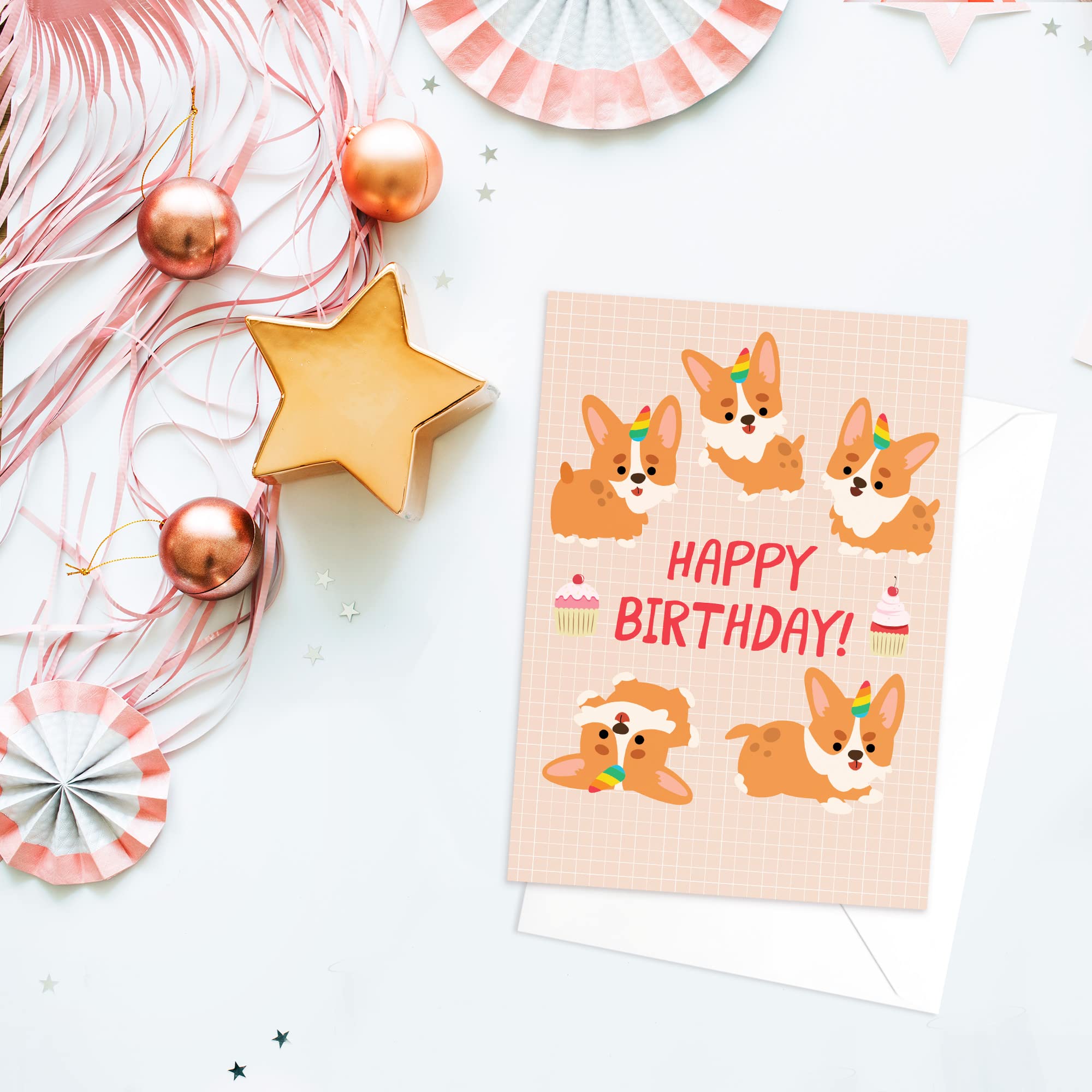 Biglietto D'auguri Giapponese Kawaii Sushi Celebration Con Busta, 12,5x17,5 Cm, Interno Vuoto