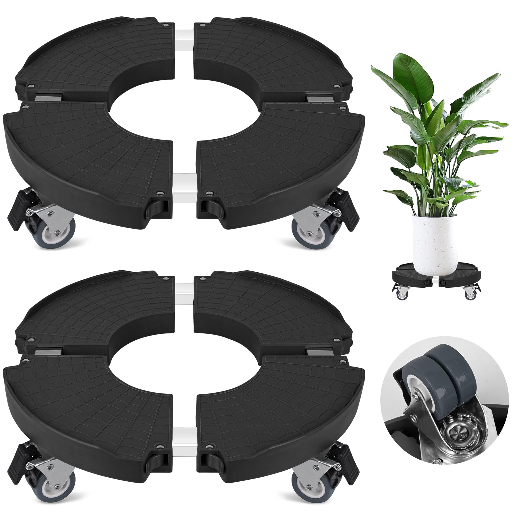 大型鉢用プランターカート　金属製 移動可能 　お花ディスプレイ　折り畳み式 大型鉢用プランターカート 金属製 移動可能 お花ディスプレイ