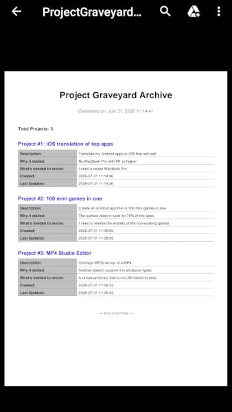 Project Graveyard - 1