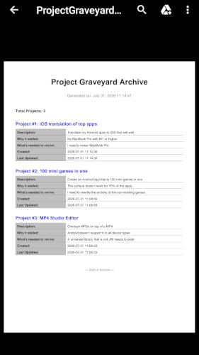 Project Graveyard