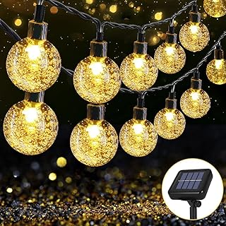 Solar lamp for Home String Lights 30 LED Decorative Lighting Crystal Ball for Garden, Home, Patio, Lawn, Party, Holiday, Indoor, Outdoor, Party Decorations Waterproof (20 Feet - Warm White)