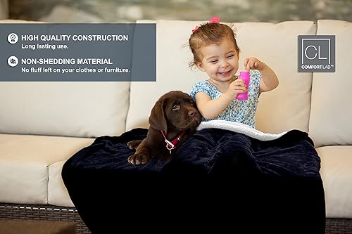 Miniatura 6 de Comfort Lab Manta reversible de franela Sherpa  Elegante manta esponjosa para sofá y decoración del hogar  Anti frisado no se desprende, acogedora y