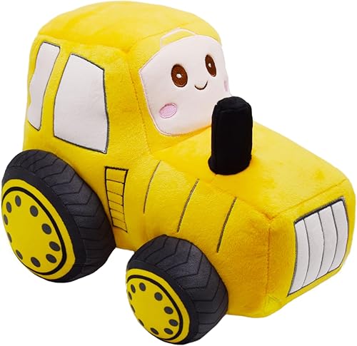 Vista 2 de Juguete de peluche de tractor de felpa suave, almohada de peluche súper linda, excelente regalo para niños o fiesta de cumpleaños de 12 pulgadas