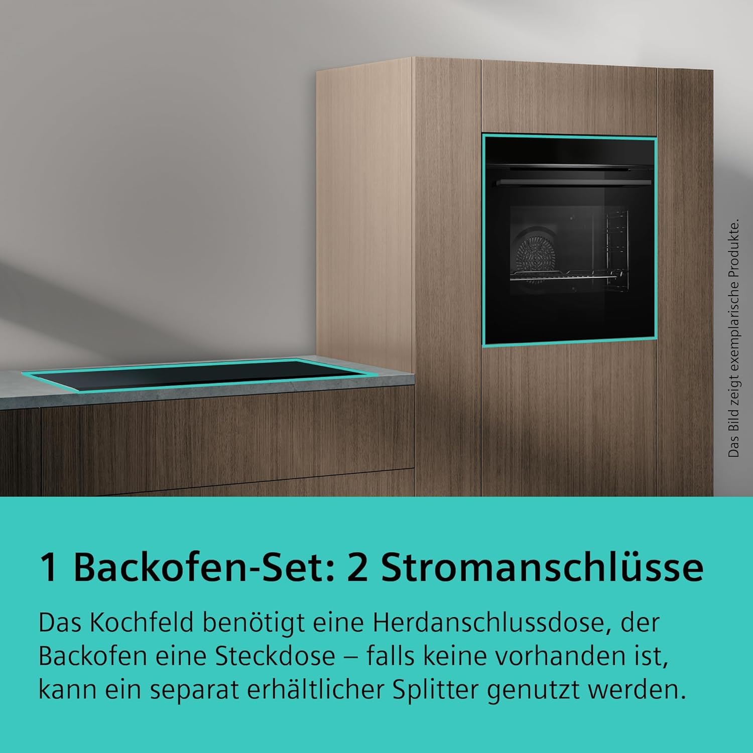 Siemens iQ300 Einbau-Herd-Set 60 x 60 cm Pyrolyse Selbstreinigung Induktionskochfeld Bräterzone