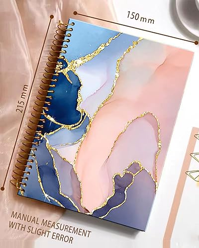 Vista 43 de iampanda Cuaderno de diario en espiral, encuadernación fuerte de doble alambre con papel de primera calidad para niñas y mujeres, lindo cuaderno