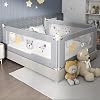 Baby Toddler Bed Rail, Toddler Child Bed Guardrail, Crib Guardrail with Double Child Lock, Patterned Child Safety Bed Rail C 1.8m
